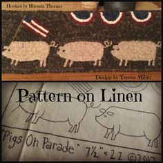 the pattern on linen has been made to look like farm animals and sheep, with an american