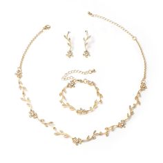 PRICES MAY VARY. ♦【Sparking Jewelry Set】Elegant and Classic Flower Leaves Design Necklace and Earrings Set with a shinny Bracelet. So Delicate and Pretty, is a prefect accessory to attend a party or Banquet, will surely win you many compliments. ♦【Exact Measurement】 Silver Choker Necklace length 16.5+ 3.5 inch and 0.4 inch Wide. Bracelet length 6 +3 inch, can fit most women and girls. ♦【High Quality Material】Made with High Quality Top AAA Crystals and Environment Friendly Alloy which never fades Champagne Jewelry, Classic Flower, Wedding Jewelry Set, Silver Choker Necklace, Rhinestone Choker Necklace, Flower Leaves, Prom Jewelry, Rhinestone Choker, Women's Jewelry Sets