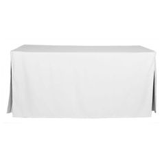 a white table cloth on top of a wooden table