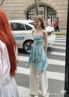 Outfit Korean Street Styles, See You In My 19th Life Outfits, Halter Top Outfit Classy, Flat Chested Outfits, Korean Clothing Brands, Halter Tops Outfit, Chinese Fancy Dress, Color Combos Outfit, Top Korean