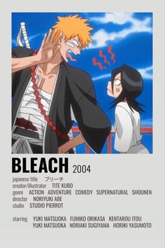 an advertisement for bleach with two people