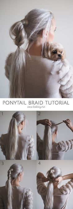 Half braided ponytail tutorial Half Braided Ponytail, Ponytail Extension Hairstyles, Plait Ponytail, Braided Ponytail Tutorial, Tutorial Braids, Extension Hairstyles, Ponytail Braid, Half Braid, Ponytail Tutorial