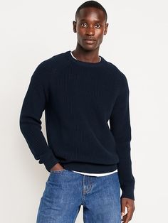 Shaker-Stitch Sweater | Old Navy Mens Blue Sweater Outfit, Navy Blue Sweater Outfit, Navy Sweater Outfit, Mens Blue Sweater, Good Websites, Blue Sweater Outfit, Money Jewelry, Cotton Sweaters, Mens Sweaters