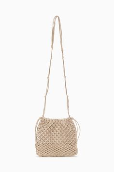 Tulia Knotted Crossbody - Alabaster White Leather Woven Crossbody - Ulla Johnson Nyc Boutiques, Alabaster White, Drawstring Top, Handmade Beauty Products, Leather Weaving, Leather Style, Signature Print, Handbag Shoes, Ulla Johnson