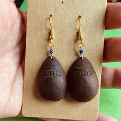 Earrings are carved from an avocado pit.  The pit part of earring is treated with linseed oil for the protection from moisture, but showering or swimming with jewelry made with avocado pits might damage it or shorten its life, therefore not recommended .  Please contact me for custom order requests. Avocado Jewelry, Avocado Pits, Avocado Pit, Handmade Dangle Earrings, Natural Jewelry, Earrings Handmade Dangle, The Pit, Linseed Oil, Coconut Shell