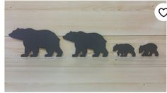 Black Bear Tattoo, Black Bears Art, Baby Bear Cub, Bear Wall Art, Bear Paintings, Bear Silhouette