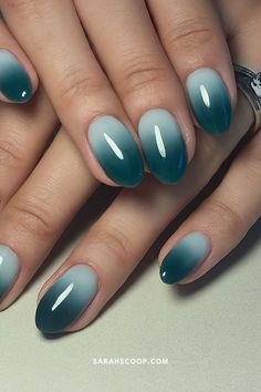 35+ Dark Teal Nail Ideas | Sarah Scoop Nail Art Dark