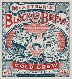 an old advertisement for black and brew