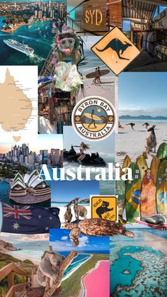 an image of australia collage with many different things to see in the pictures below