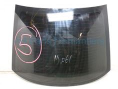 an image of a car windshield with the number five on it