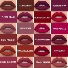 Lipstick Color Names, Bold Lipstick Makeup, Sensitive Skin Body Wash, Unique Lipstick, Dusky Skin, Nails Unique, Lipstick Style, Matte Lipstick Colors, Lip Shades