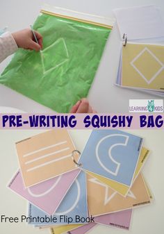 the free printable squisy bag is perfect for kids to practice letter recognition