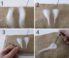 instructions for how to sew a burlap pillow