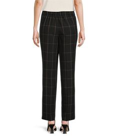 Kasper Elastic Waist Pull-On Trousers | Dillard's Office Straight Pants With Pull-on Style, Modern Stretch Pants With Welt Pockets, Office Pull-on Straight Pants, Pull-on Straight Pants For Office, Modern Elastane Bottoms With Pockets, Modern Tapered Leg Dress Pants In Elastane, Modern Tapered Leg Elastane Dress Pants, Modern Pants With Pockets In Elastane, Modern Elastane Pants With Pockets