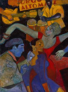 an image of a painting with people playing instruments and drinking beer in front of them