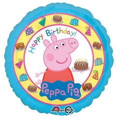 Anagram 18 inch PEPPA PIG HAPPY BIRTHDAY Foil Balloon Peppa Pig Happy Birthday, Peppa Pig Party Supplies, Peppa Pig Balloons, Peppa Pig Cartoon, Pig Balloon, Peppa Party, Happy Birthday Foil Balloons, Happy Birthday 18th, Peppa Pig Birthday Party