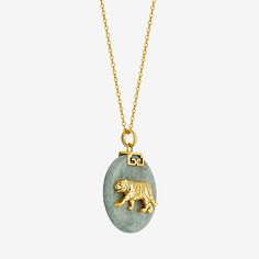 Features: Quick Ship, Zodiac JewelryJewelry Closure: Lobster ClaspLink Construction: SolidShape: AnimalsStone Cut: RoundStone Millimeter Measurement: 3.5 Mm Width, 25 Mm LengthMetal Color: YellowChain Length: 18 InchChain Width: 1.2 MillimetersExtender Length: 2 InchPendant Length: 25mmPendant Width: 25mmChain Construction: CableCare: Wipe CleanStone Type: 1 Genuine JadeAuthenticity: Genuine StoneMetal: 18k Gold Over SilverNecklace Type: Pendant NecklacesPendant & Charms Type: PendantsCountry of Engraved Yellow Gold Necklace For May Birthstone, Zodiac Jewelry, Green Jade, Jade Green, Silver Pendant Necklace, Type 1, Pendant Necklaces, Silver Pendant, Jade