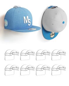 PRICES MAY VARY. 【Versatile Hanging Options】MSKEI baseball hat rack offers multiple ways to display your hats. 1*Front-facing display: You can hang the hat with the front facing forward on the hook, using the button of the hat for support. 2*Downward-facing hang: Alternatively, you can hang the hat with the brim facing downward on the hook, using the hat's strap to secure it. Showcasing them with a minimalist, low-profile design that keeps the focus on your collection. 【Easy Installation】Enjoy h Hanging Ball Caps On Wall, Baseball Hat Displays, Hat Rack For Boys Room, Hat Storage Ideas Wall, Ball Cap Display Ideas, How To Hang Hats On Wall, Hat Collection Display, Hat Display Ideas Wall, Hat Hanging Ideas