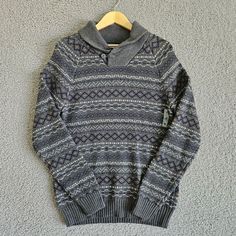 Fast Shipping! I Ship 5 Days A Week, So Your Item Generally Ships The Next Day. Dark Green Sweater, Mens Pullover Sweater, Knit Shawl, Navy Hoodie, Old Navy Men, Navy Sweater, Sweater Men, Fair Isle Knitting, Pattern Sweater