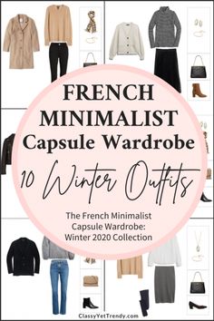 French Minimalist Wardrobe, French Clothes, Capsule Wardrobe Winter, 10 Winter Outfits, Minimalist Wardrobe Capsule, French Minimalist, Minimalist Moda, 2019 Outfits