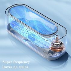 an electronic device with the words super frequency leaves no stains on it