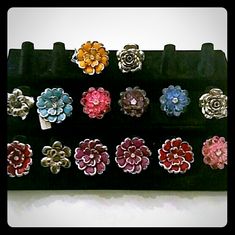 Fun Stretch Flower Rings $9 Each Or Stretchy Rings, Flower Rings, Flower Ring, Womens Jewelry Rings, Super Cute, Women Jewelry, Flowers, Silver, Women Shopping