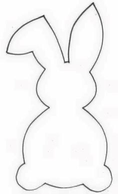 the outline of a bunny's head in white paper with black lines on it