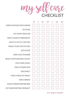 Printable Self Care, Self Care Checklist, My Self, Bullet Journal Ideas Pages, Bullet Journaling