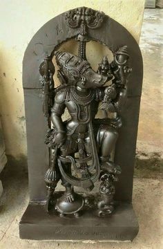 Bhu Varaha Swamy by Shilpaloka at Goa. Varah Avatar, Varaha Swamy, Varahi Devi, Indian Temple Architecture, Saraswati Goddess, Indian God