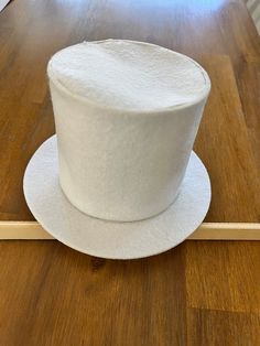 Top Hat - Etsy Classic White Top Hat With Flat Brim, White Felt Hat With Short Brim, White Fitted Felt Hat With Curved Brim, Classic Brimmed White Top Hat, Classic White Brimmed Top Hat, White Fitted Top Hat With High Crown, White Adjustable Flat Brim Costume Hats And Headpieces, Classic White Hat Bands For Winter, White Mini Hats For Winter Party