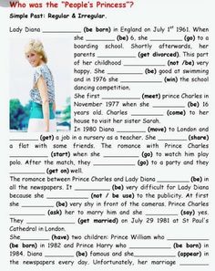 an english worksheet with pictures of people and words on the page, which is also