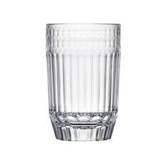 an empty glass on a white background