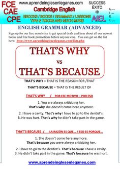 an english poster with the words that's why and what is in front of it