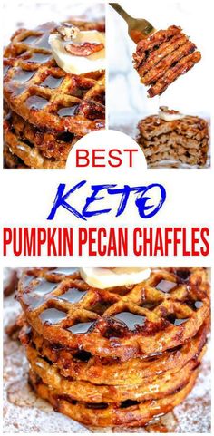 the best keto pumpkin pecan waffles recipe is so easy to make