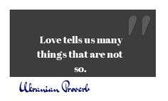 the words love tells us many things that are not so