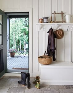 the entryway is clean and ready to be used as a place for your shoes