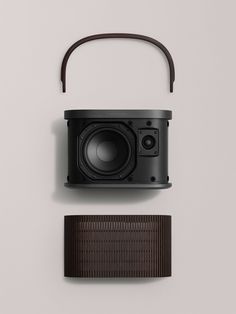 an object is shown on the wall next to a speaker