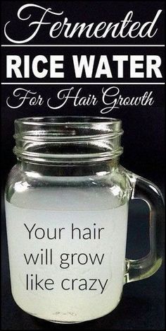 Rice Water For Hair Growth, Rice Water Recipe, Rice Water For Hair, Fermented Rice Water, Fermented Rice, Healthy Natural Hair Growth, Natural Hair Treatments, Hair Care Growth, Hair Care Recipes