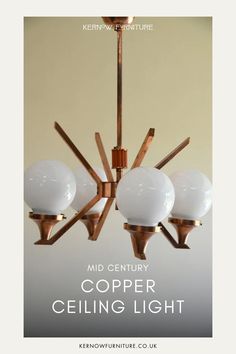 Elevate your décor with our exquisite mid-century copper ceiling light. Perfect for antique enthusiasts seeking timeless sophistication with a touch of retro flair. Find yours at Kernow Furniture! Mid Century Rustic Chandelier, Mid Century Mod Chandelier, Ochre Lighting Chandeliers, Copper Ceiling Lights, Mid Century Pendant Chandelier Veryical, Central Bar, Copper Ceiling, Vintage 70’s Chandelier