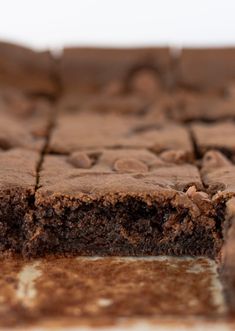 a close up of a piece of chocolate cake