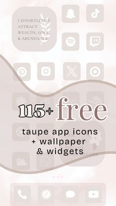 free soft neutral taupe app icons for iphone, android and ipad. Apple Icon Wallpaper Iphone, Neutral Macbook Wallpaper Minimalist, Clean Girl Aesthetic Homescreen, I Phone Icons, Free Icons Aesthetic, Neutral Icons Aesthetic, Ipad Esthetics, Iphone Layout Homescreen Ideas Aesthetic, Ipad Icons Aesthetic