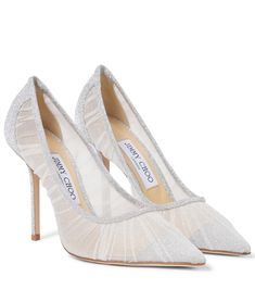 Designer Wedding Shoes, White Wedding Shoes, Mid Heels Pumps, Silver Pumps, Glitter Heels, Wedding Heels, White Heels