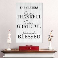 there is a sign that says, the carriers are very grateful for their wonderful blessing