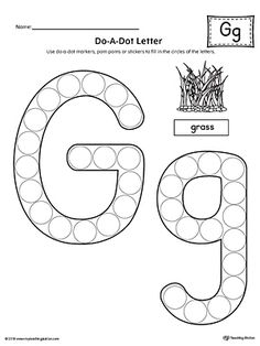 the letter g worksheet for children to learn how to write and draw letters