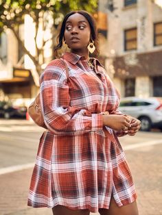 Plaid Shirt Dress, Chambray Denim Shirt, Trendy Outfit Ideas, Textured Coat, Belted Cardigan, Fashion To Figure, Fall Outfit Ideas, Plaid Dress Shirt, Trendy Fall Outfits