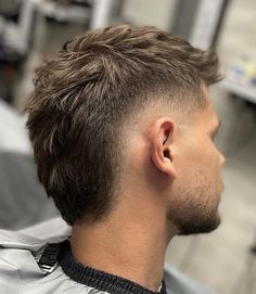 Burst Fade Mullet, Fade Mullet, Short Hair With Beard, Mohawk Hairstyles Men, Mens Haircuts Short Hair, Burst Fade, Hairstyle For Men, Mullet Haircut, Faded Hair