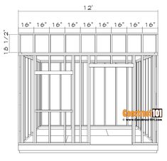 the measurements for an enclosed room with glass walls and doors, including one door open