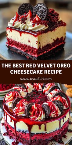 the best red velvet oreo cheesecake recipe is made with oreos and cookies