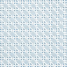 a blue and white geometric pattern with diagonals on the side, as well as lines