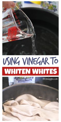 There are only so many hours in a day and there’s a lot to get done. And that’s why I love this method for whitening whites. . .because you can set it. . .and forget it for 24 hours! Do you hear angels singing? How To Get White Shirts White Again, Whiten Dingy Whites, Brighten Dingy Whites, How To Get Dingy Whites White Again, How To Whiten Whites, Washing Whites With Vinegar, Diy Laundry Whitener, How To Get White Socks White Again, How To Get Sneakers White Again